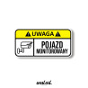 Naklejka na auto szybę taxi Uwaga Pojazd Monitorowany Naklejki na auto samochód