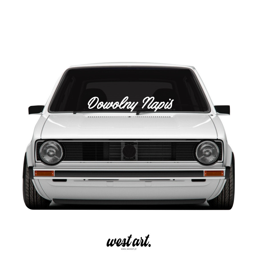 Naklejka na auto szybę Naklejka Napis na Zamówienie na Przednią Szybę , Naklejki na samochód