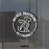 Naklejka na szybę witrynę sklep Naklejka Miejsce Przyjazne Zwierzętom Pet Friendly, Naklejki na witrynę