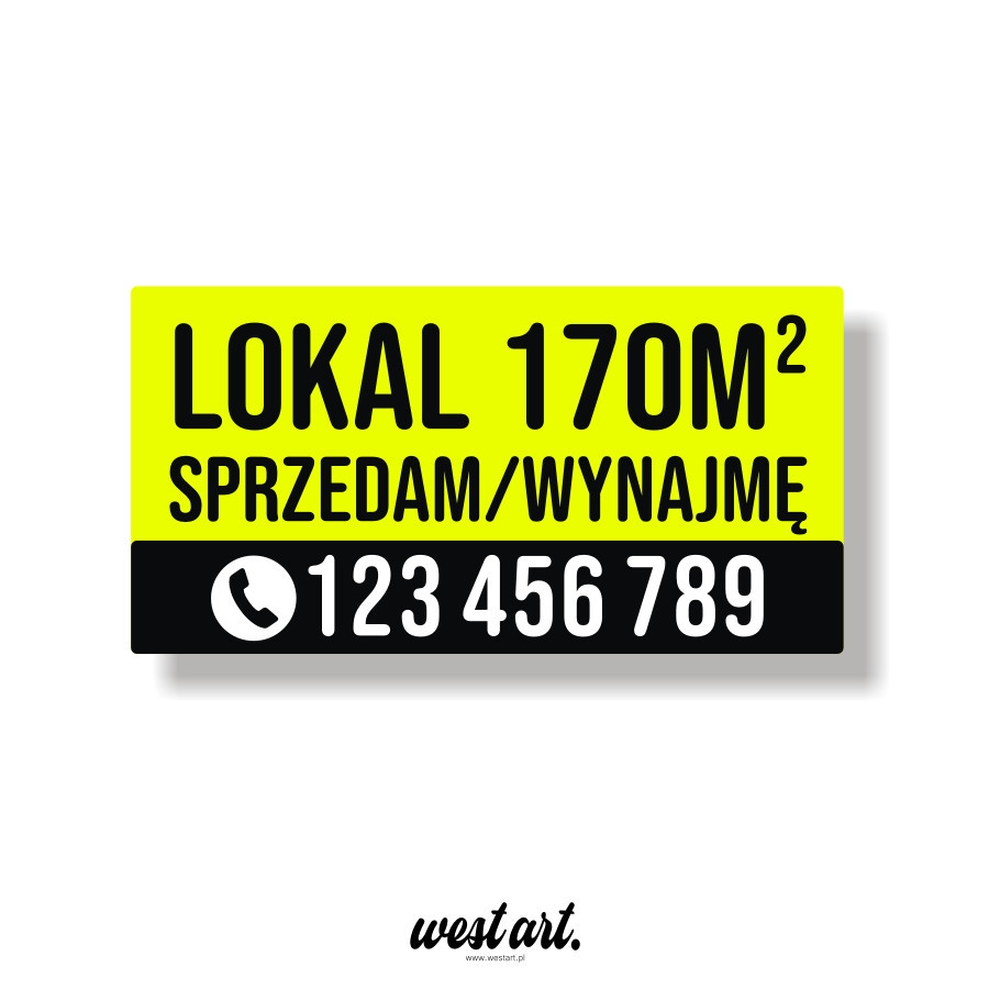 Naklejka na szybę auto drzwi Lokal Mieszkanie Dom Na Sprzedaż Numer Telefonu, Naklejki na auto witrynę