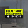 Naklejka na szybę auto drzwi Lokal Mieszkanie Dom Na Sprzedaż Numer Telefonu, Naklejki na auto witrynę