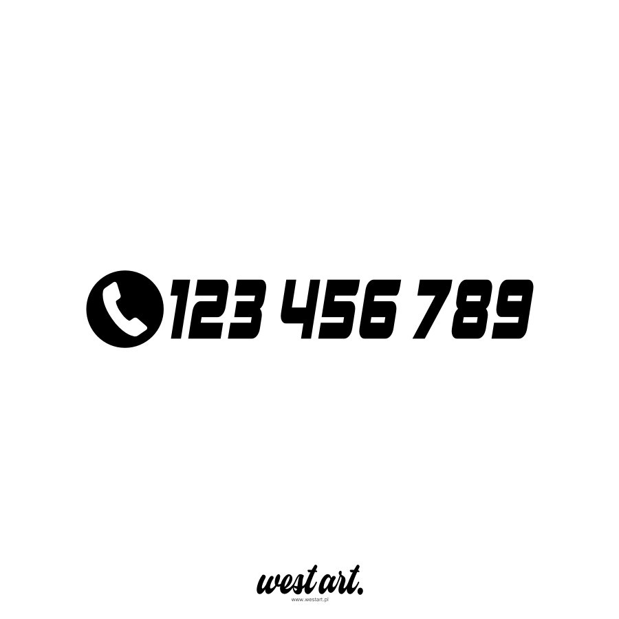 Naklejka na auto szybę busa koparkę Naklejka Numer Telefonu, Naklejki na samochód