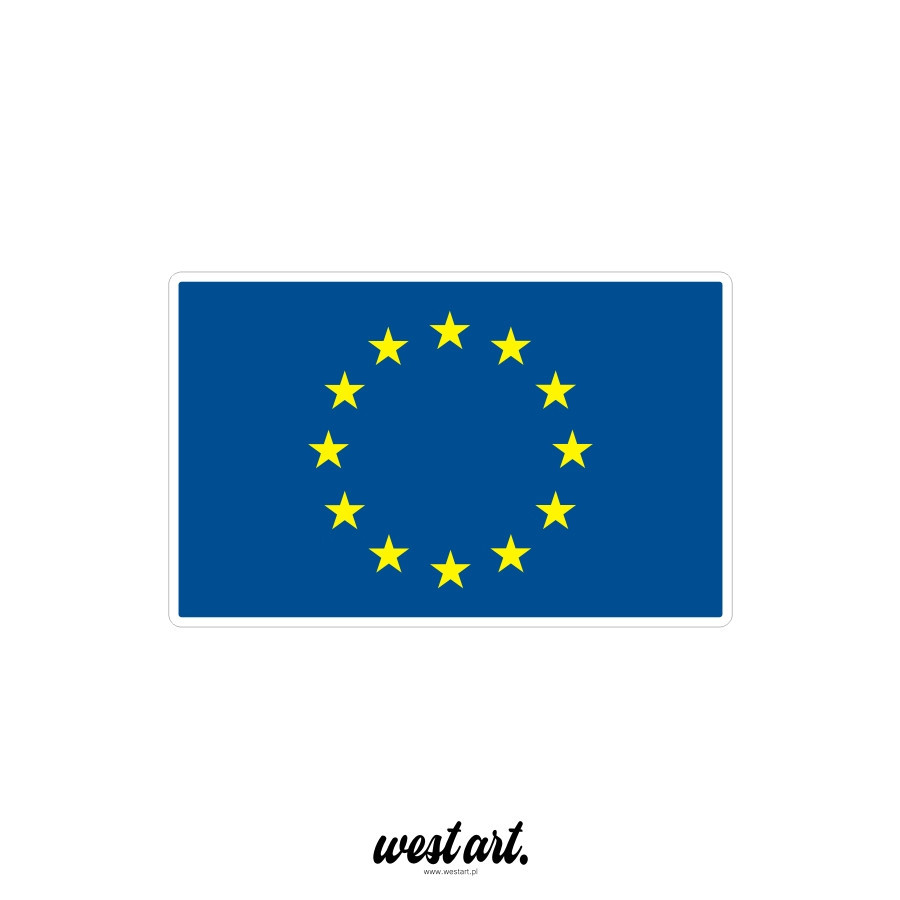 Naklejka na auto tira szybę Flaga Unii Eropejskiej, Naklejki na auto samochód