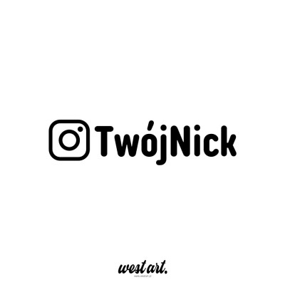 Naklejka na auto szybę Naklejka Nick Nazwa Instagram Facebook Youtube TikTok, Naklejki na samochód