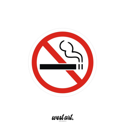 Naklejka na auto szybę Naklejka Zakaz Palenia, Naklejki na auto samochód