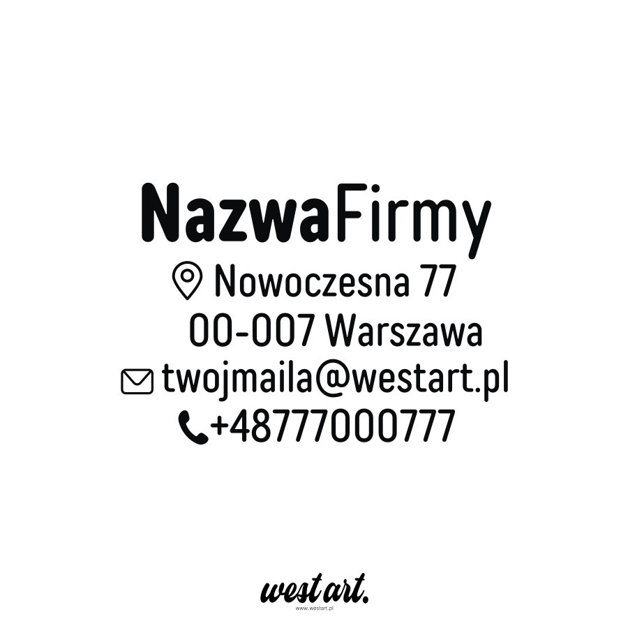 Naklejka na auto szybę witrynę ciężarówę Dane Firmy na drzwi Napis Nazwa Firmy + Numer Telefonu, Naklejki na samochód