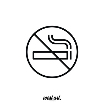 Naklejka na witrynę szybę Zakaz Palenia, Naklejki reklamowa