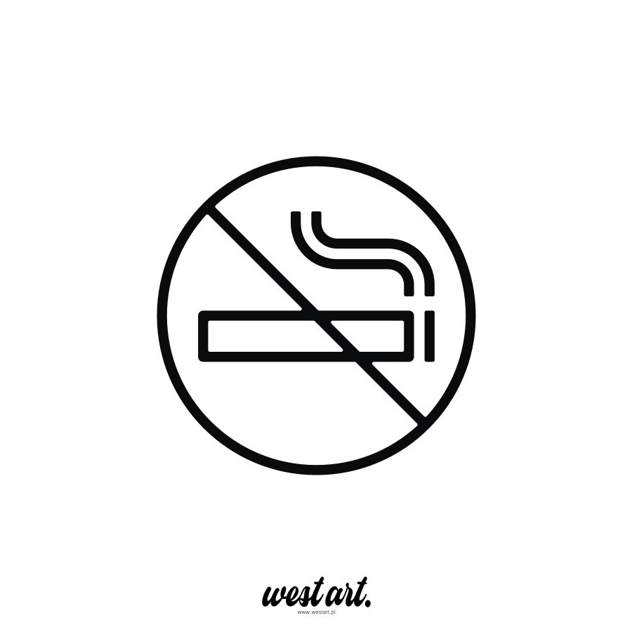 Naklejka na witrynę szybę Zakaz Palenia, Naklejki reklamowa