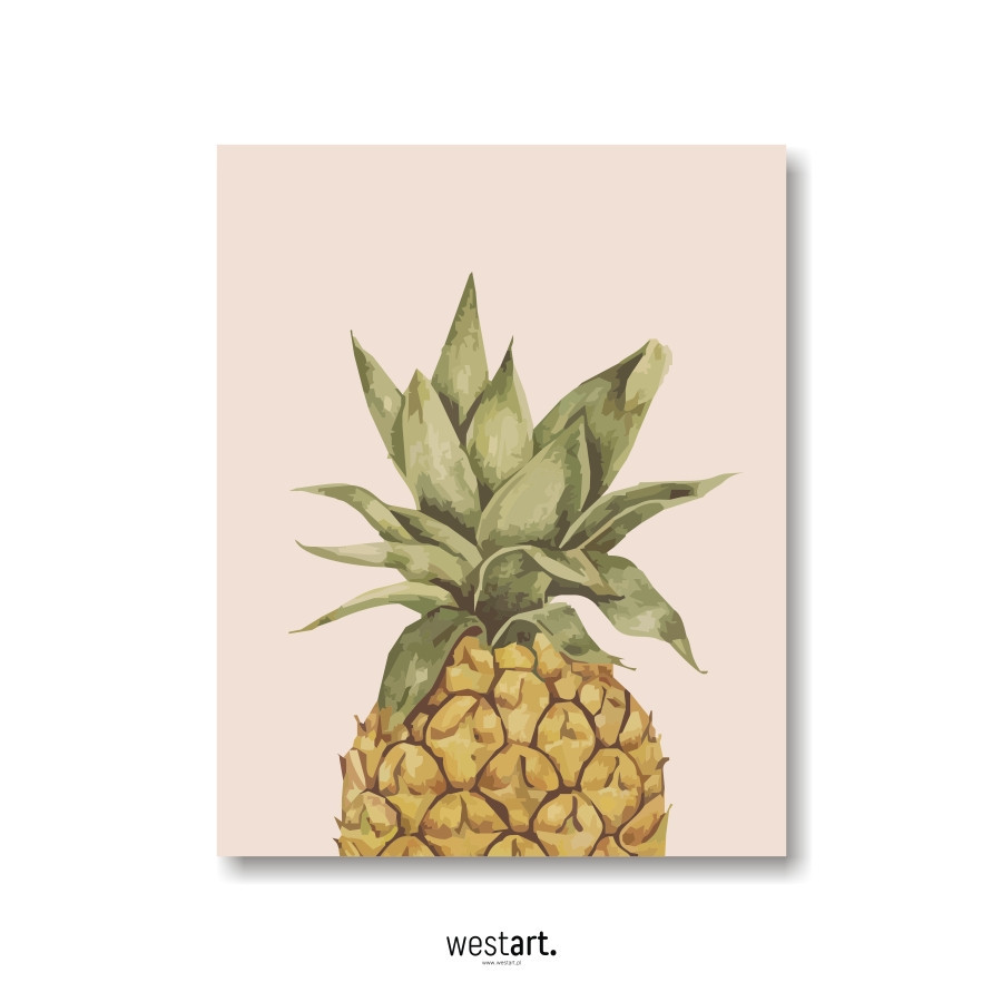 Plakat typograiczny Ananas, Plakaty dekoracyjne