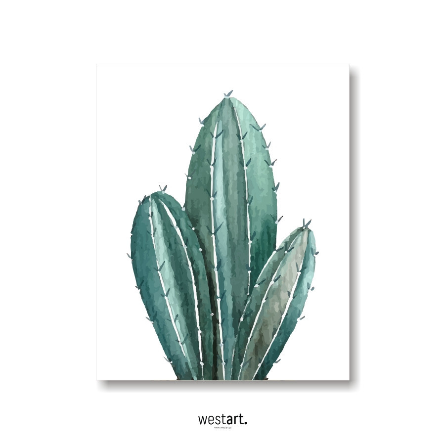 Plakat typograiczny typografia Kaktus, Plakaty dekoracyjne, Typografie
