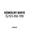 Naklejka na auto szybę Naklejka Napis Nazwa Firmy + Numer Telefonu, Naklejki na samochód