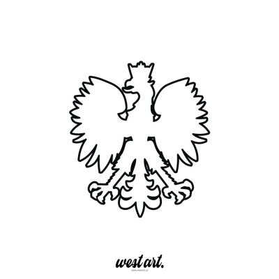 Naklejka na auto szybę tira Orzeł Godło Orzełek Polska , Naklejki na samochód