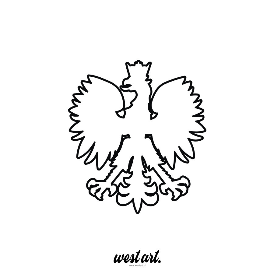 Naklejka na auto szybę tira Orzeł Godło Orzełek Polska , Naklejki na samochód