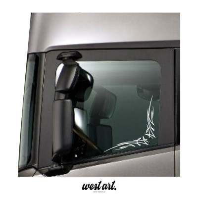 Naklejka na tira szybę Tribal Bok, Naklejki na ciężarówkę.