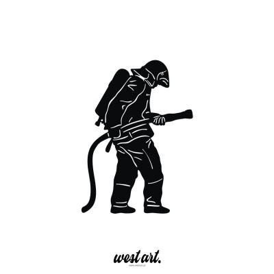 Naklejka na auto szybę Strażak, Naklejki na auto samochód