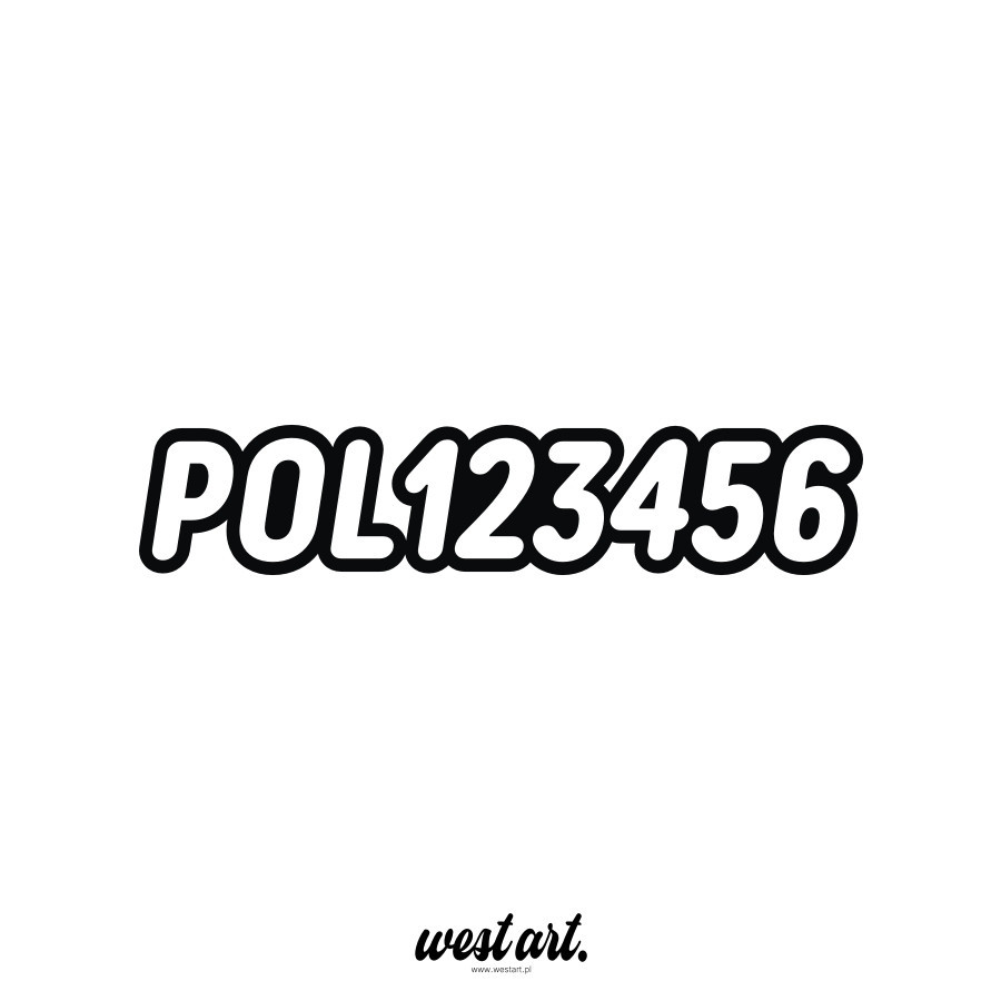 Naklejka na Sktuter Wodny Numer Rejestracyjny Rejestracja , Naklejki na Skuter wodny