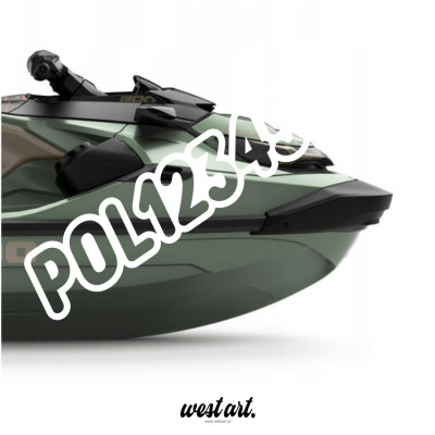 Naklejka na Sktuter Wodny Numer Rejestracyjny Rejestracja , Naklejki na Skuter wodny