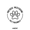 Naklejka na szybę witrynę sklep Naklejka Miejsce Przyjazne Zwierzętom Pet Friendly, Naklejki na witrynę