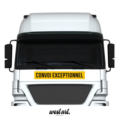 Naklejka na tira auto Convoi Exceptionnel, Naklejki na auto ciężarówkę