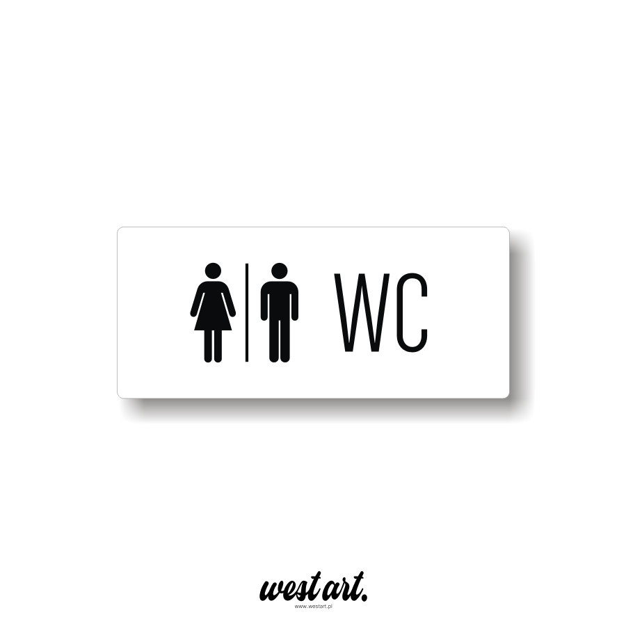 Naklejka na witrynę szybę  WC Toaleta na tle, Naklejki na sklep