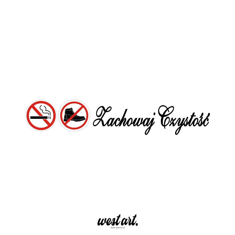 Naklejka na tira szybę Zachowaj Czystość, Naklejki na ciężarówkę.