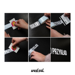 Naklejka na auto szybę witrynę sklepu tira Napis na zamówienie logo bez tła, Naklejki na ciężarówkę