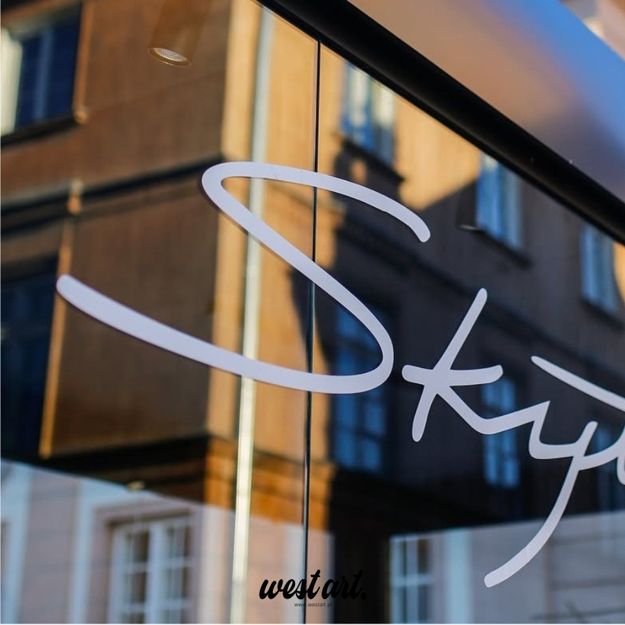 Naklejka na auto szybę witrynę sklepu tira Napis na zamówienie logo bez tła, Naklejki na ciężarówkę