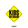 Naklejka na auto szybę Kids on Board, Naklejki na auto samochód