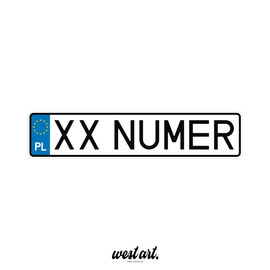 Naklejka na tira auto Numer Rejestracyjny na Naczepę Tira, Naklejki na auto ciężarówkę