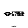Naklejka na auto szybę Ups Wyprzedziła Cię Blondynka Usta, Naklejki na auto samochód