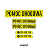 Naklejka na tira auto Pomoc Drogowa + Numer Telefonu Zestaw, Naklejki na auto ciężarówkę