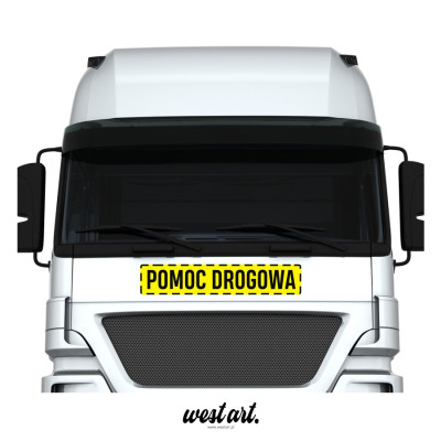 Naklejka na tira auto Pomoc Drogowa + Numer Telefonu Zestaw, Naklejki na auto ciężarówkę