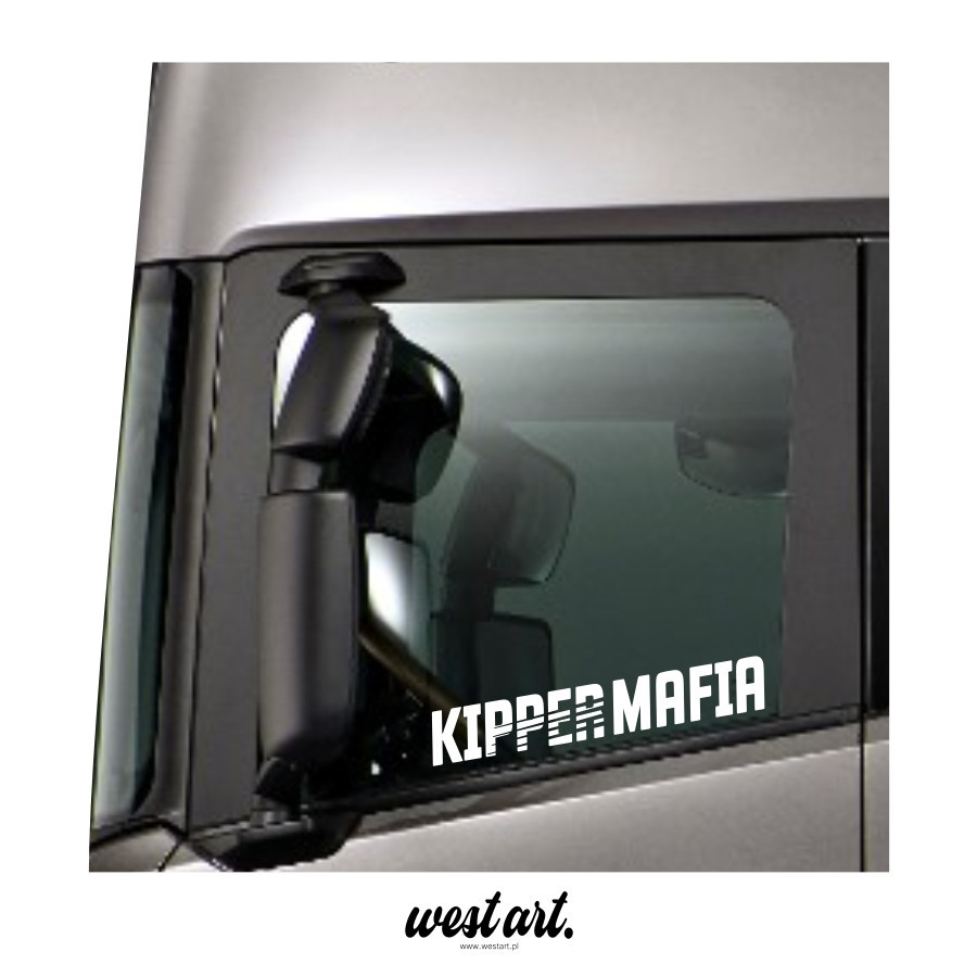 Naklejka na tira szybę Kipper Mafia, Naklejki na ciężarówkę.