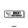 Naklejka na witrynę szybę drzwi Obiekt Monitorowany, Naklejki na sklep