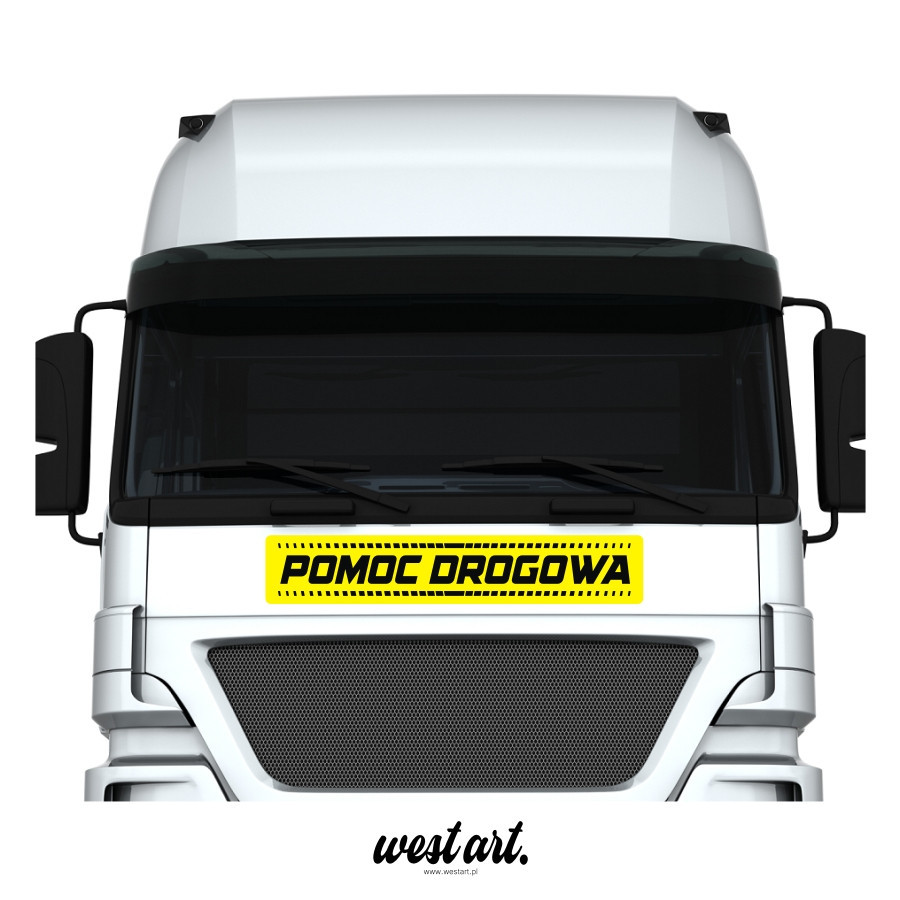 Naklejka na tira auto busa Pomoc Drogowa, Naklejki na auto ciężarówkę