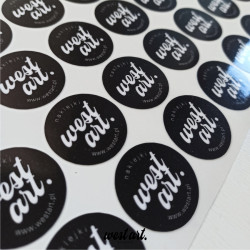 Naklejki Napis Logo Druk na Folii wycinane po obrysie, Naklejki reklamowe