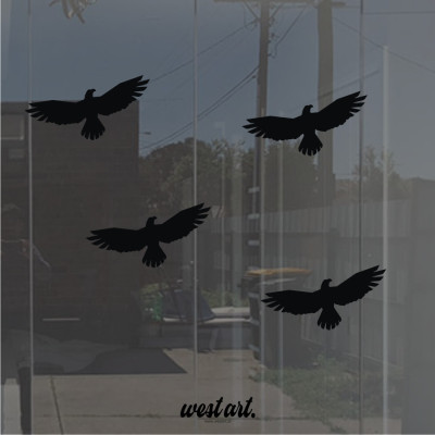 Naklejka na szybę okno drzwi Ptaki Ptak odstraszające Zestaw orzeł Naklejki na zamówienie.