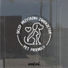 Naklejka na szybę witrynę Sklep Przyjazny Zwierzętom, Naklejki na witrynę