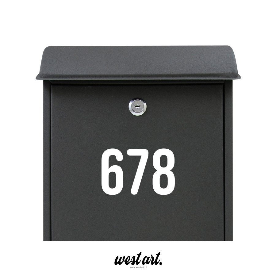 Naklejka na Skrzynkę na listy z numerem domu ulicy, Naklejki na zamówienie