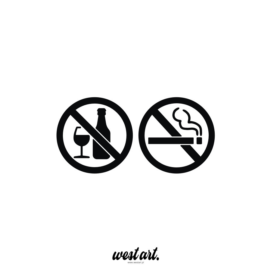 Naklejka na auto szybę tira busa taxi uber bolt szybę Zakaz Palenia Picia Alkoholu, Naklejki na samochód